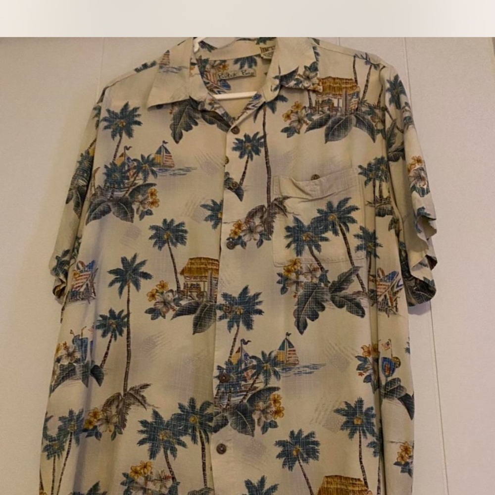 Tropical Print Short Sleeve Shirt